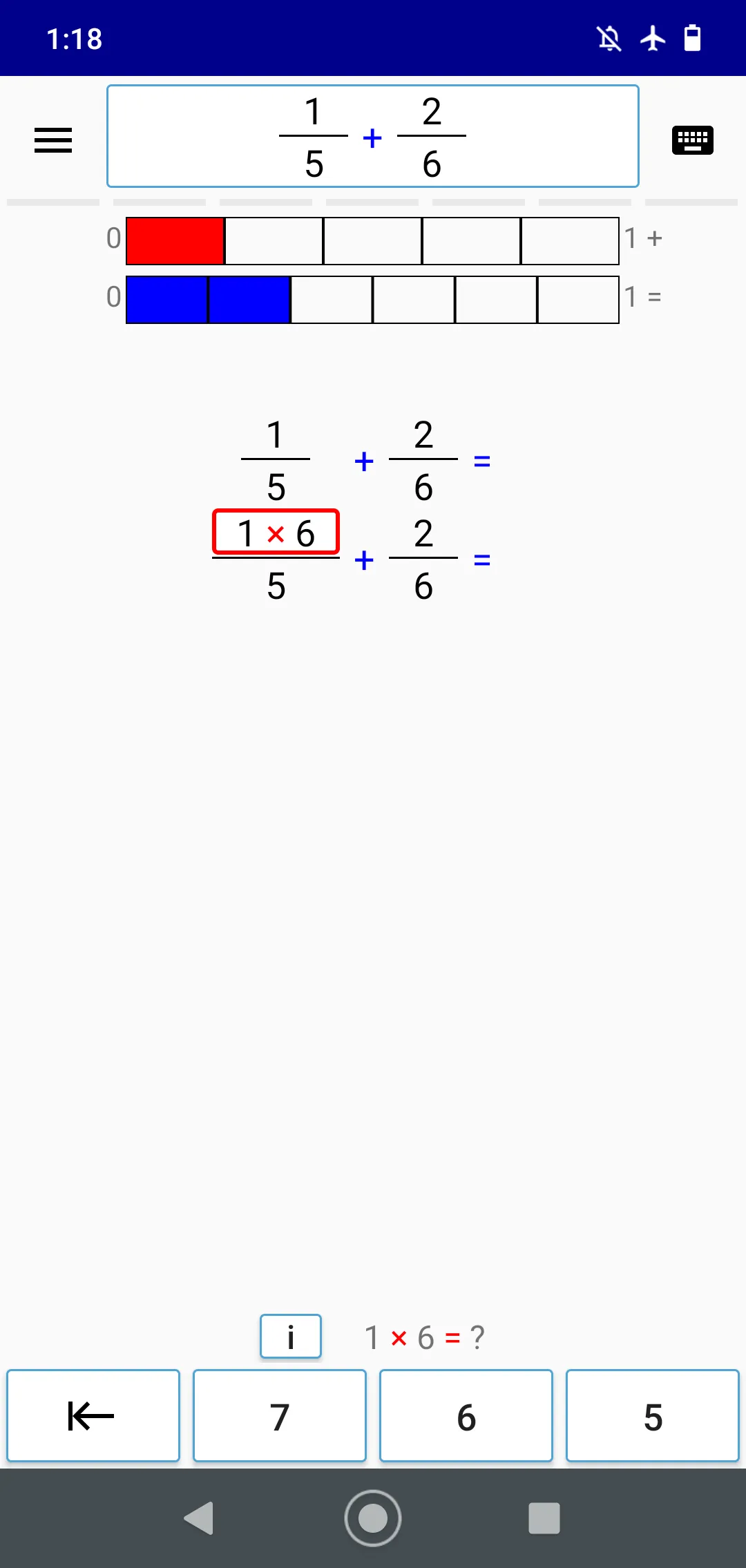 Math (Fractions) Step By Step | Indus Appstore | Screenshot