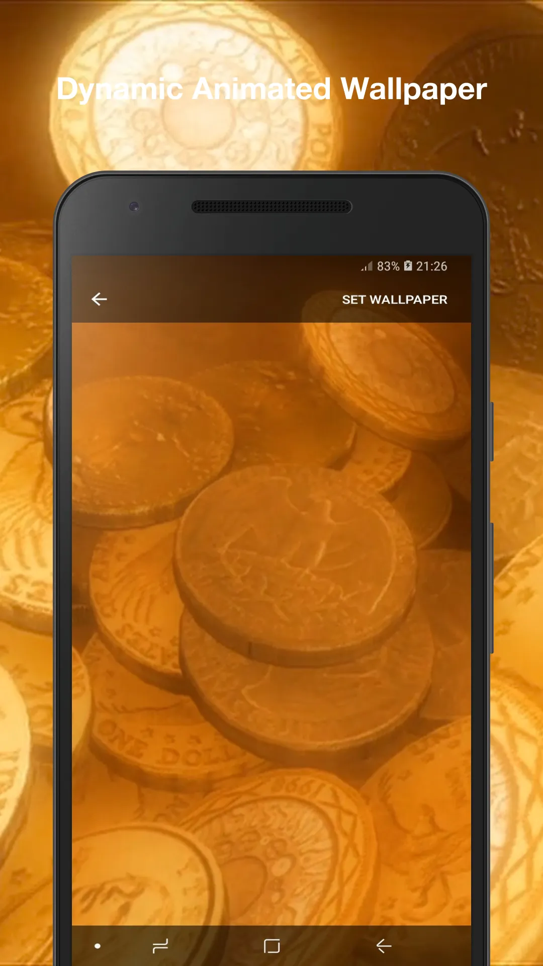 Coins Live Wallpaper | Indus Appstore | Screenshot