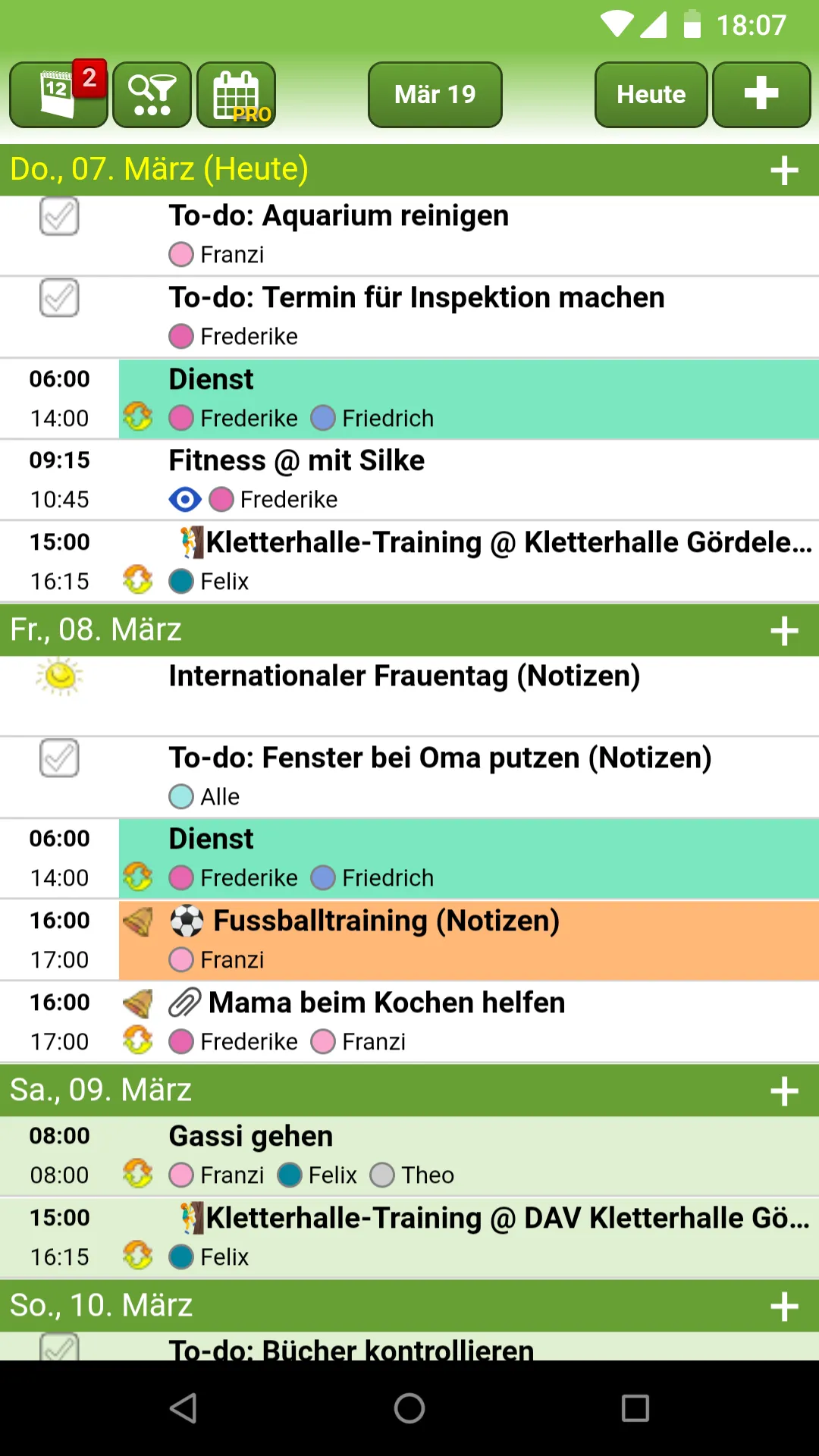 FAMANICE - Familienkalender | Indus Appstore | Screenshot