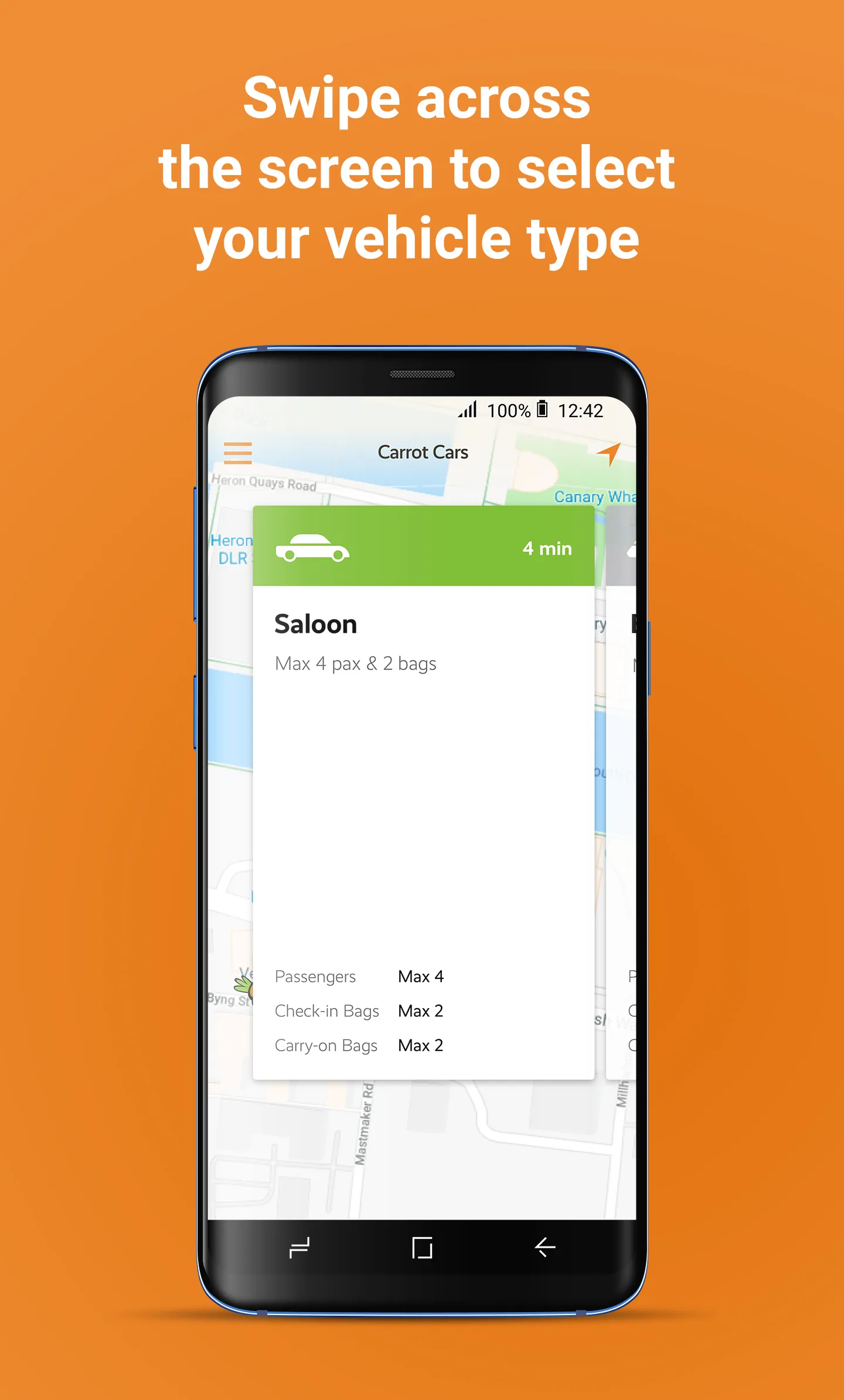 Carrot Cars – London’s Minicab | Indus Appstore | Screenshot