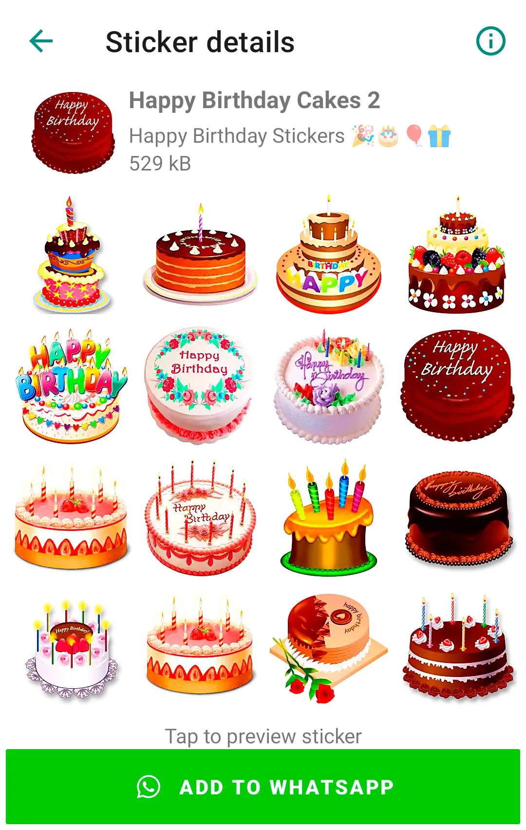 Happy Birthday Stickers | Indus Appstore | Screenshot