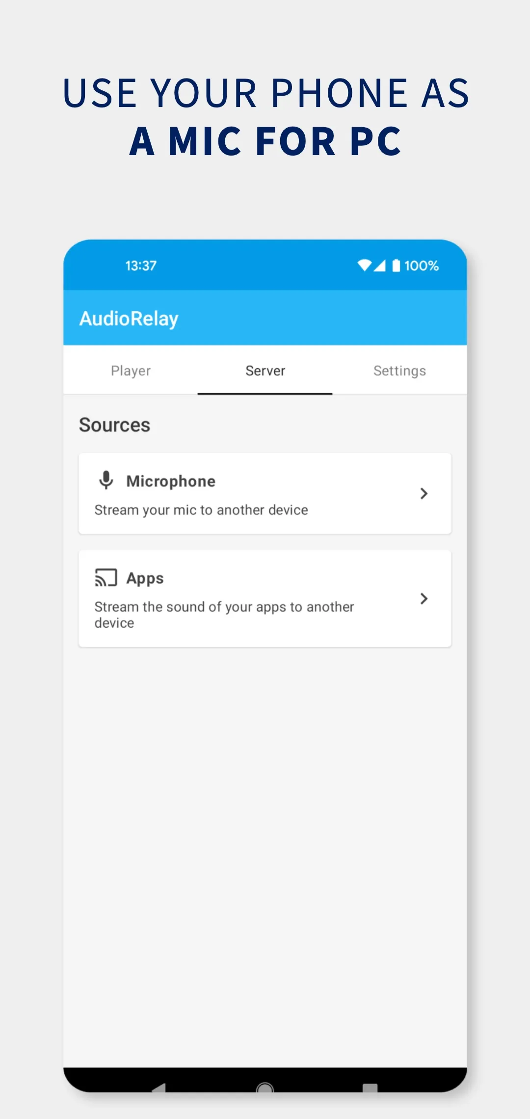 AudioRelay: Stream audio & mic | Indus Appstore | Screenshot