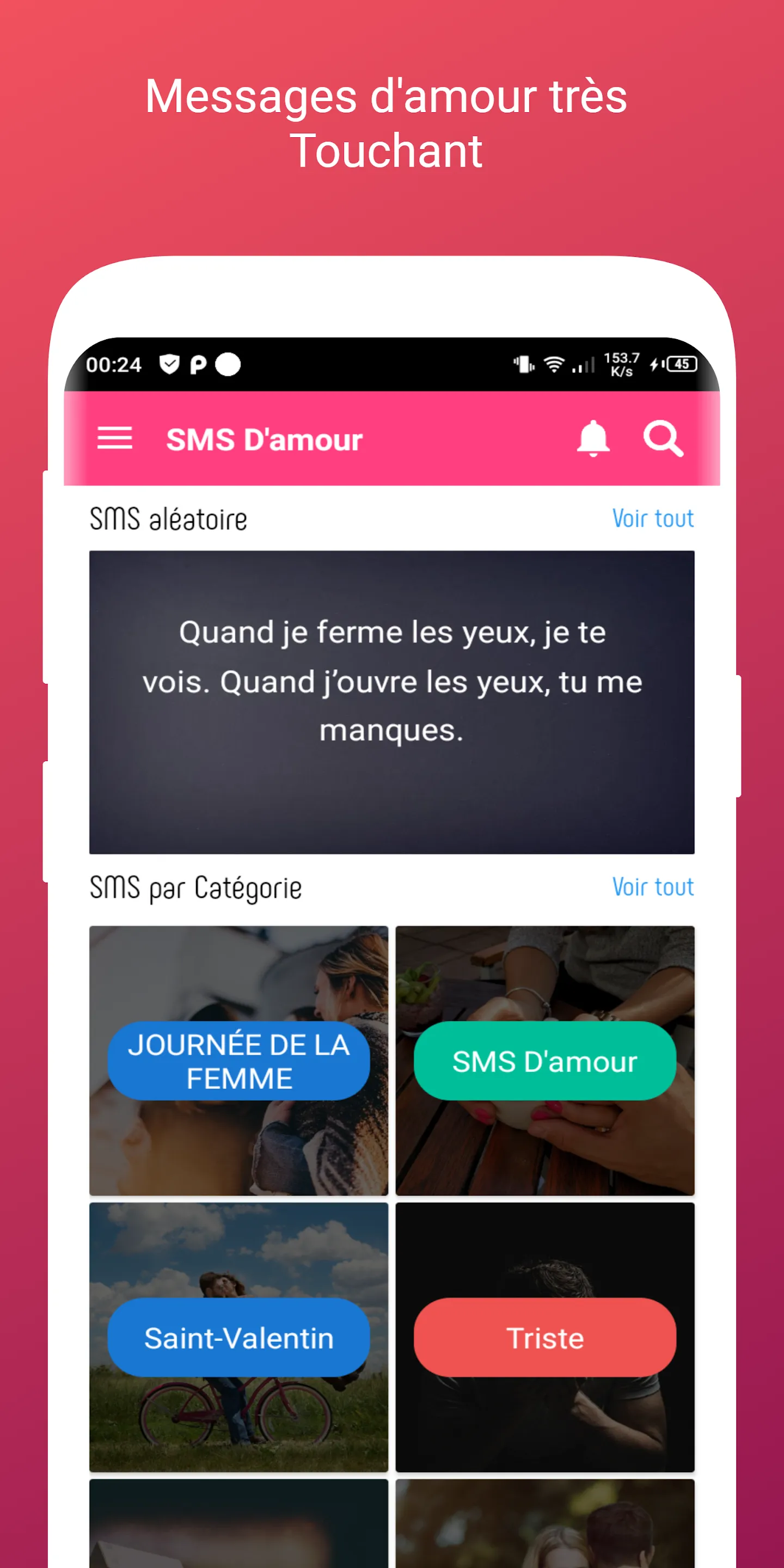 SMS D'amour Très Touchant 2024 | Indus Appstore | Screenshot