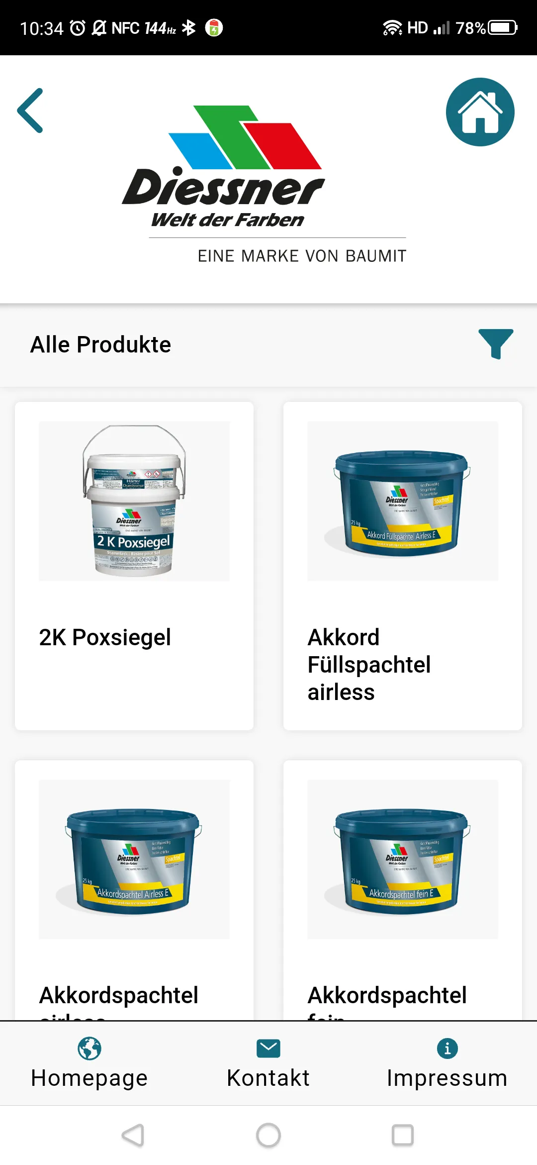 Diessner Produktkatalog | Indus Appstore | Screenshot