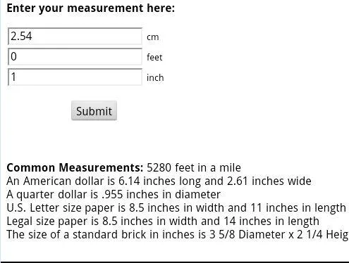 Inch/cm/Foot Conversion | Indus Appstore | Screenshot