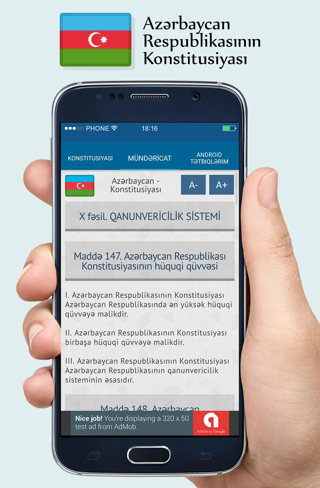 Azerbaijan Constitution | Indus Appstore | Screenshot