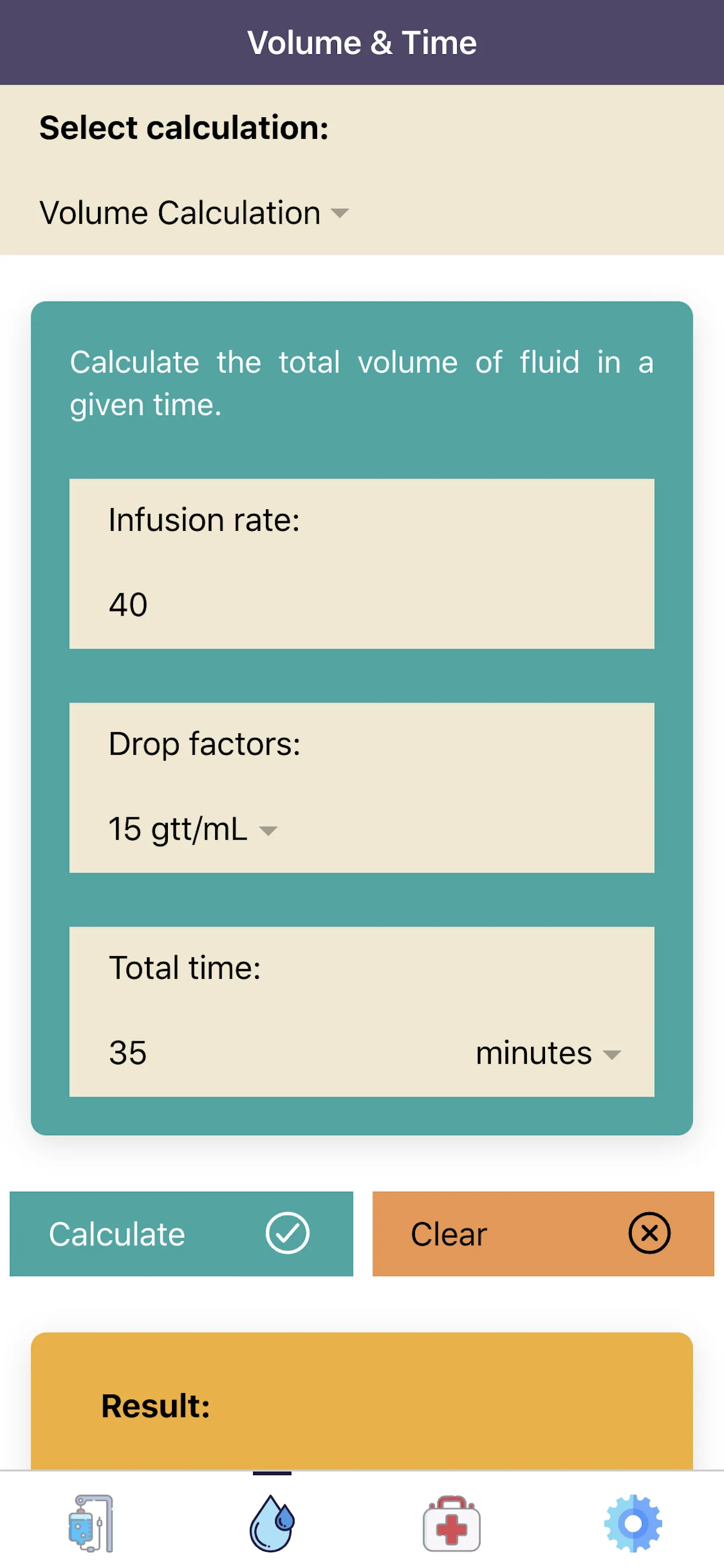 IV Infusion Calculator | Indus Appstore | Screenshot