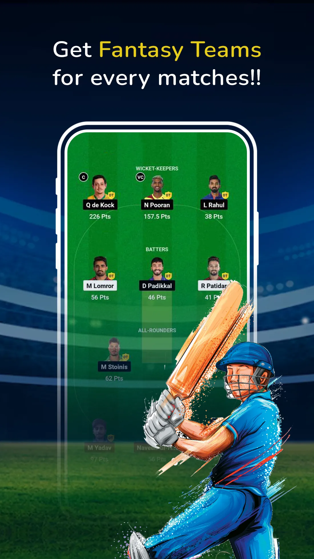 Expert Team Fantasy Prediction | Indus Appstore | Screenshot