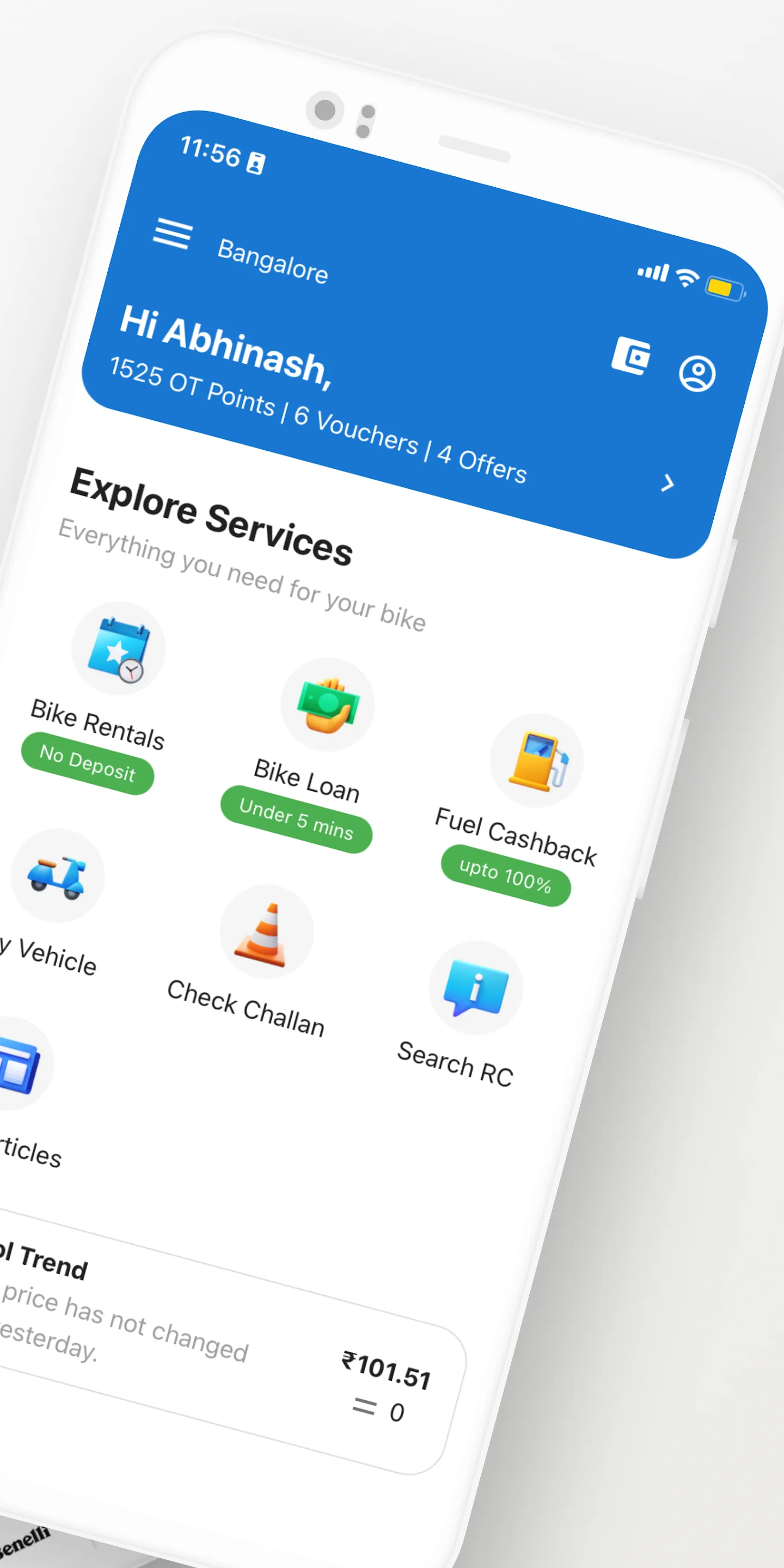 Ontrack : Bike Rental App | Indus Appstore | Screenshot