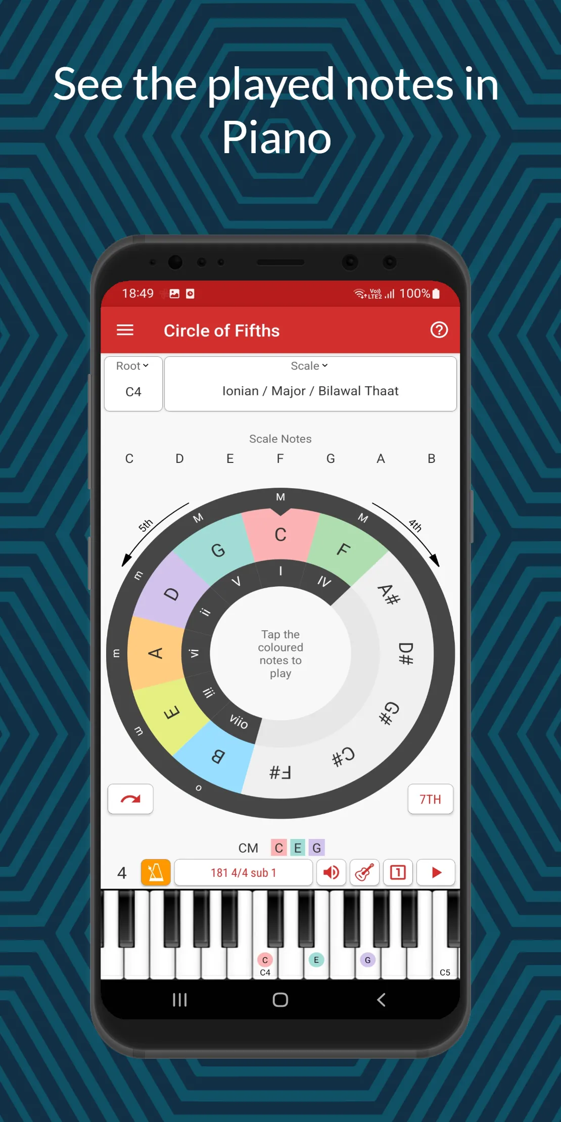 Circle of Fifths (Advanced) | Indus Appstore | Screenshot