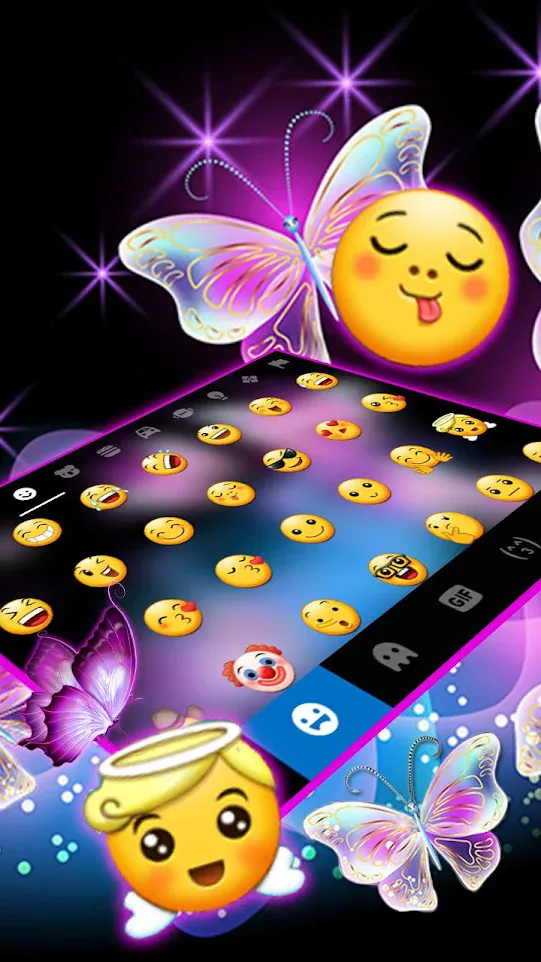 Neon Butterfly Theme | Indus Appstore | Screenshot