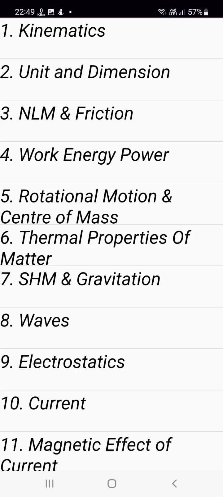 Physics Short Notes | Indus Appstore | Screenshot