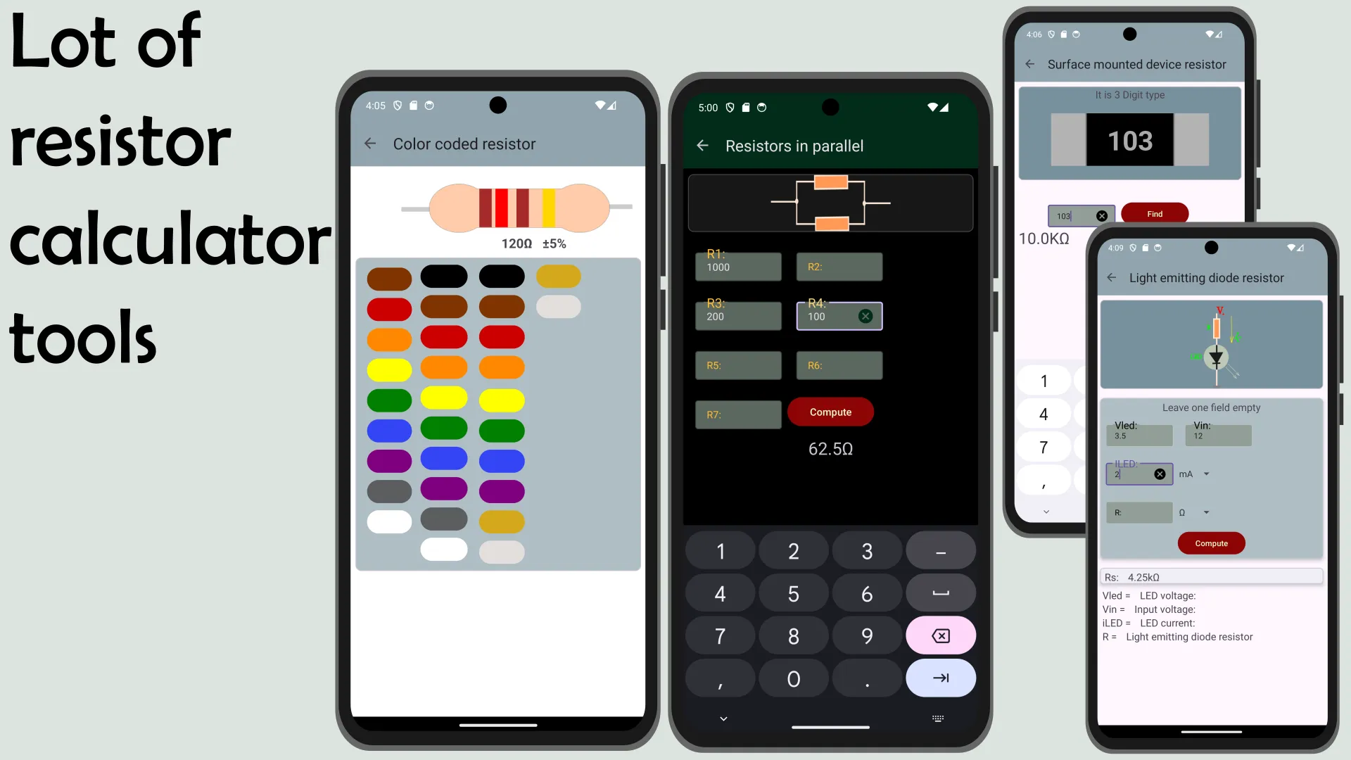 Electronics circuit calculator | Indus Appstore | Screenshot