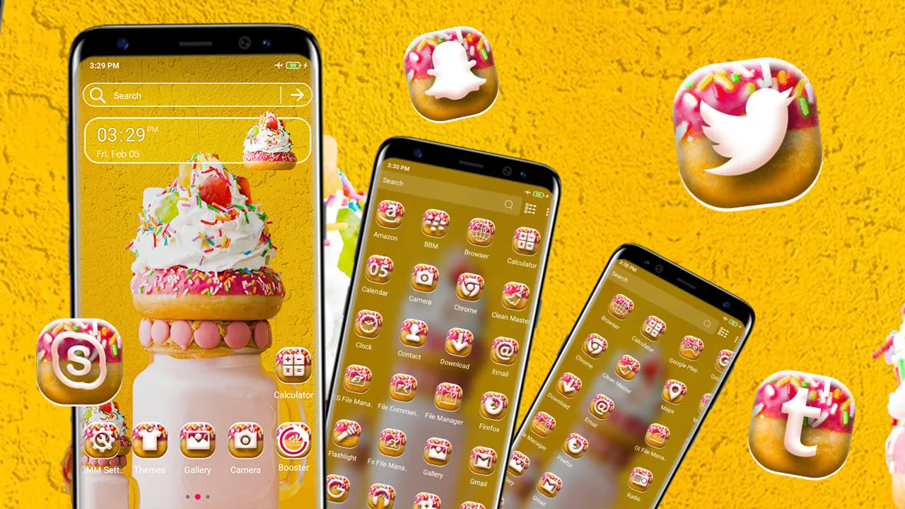 Ice Cream Yellow Theme | Indus Appstore | Screenshot