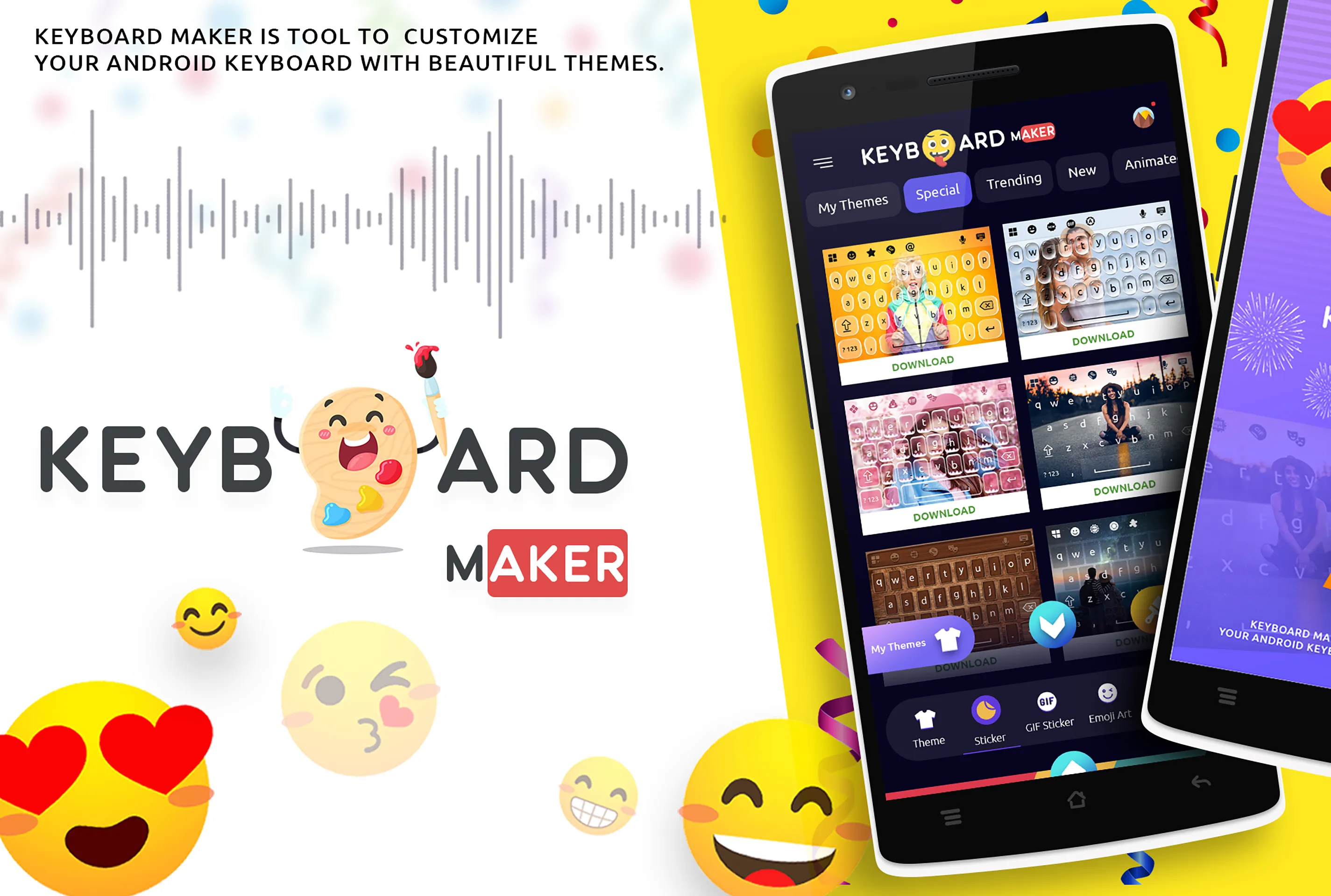 Keyboard : Emoji, Theme & Gifs | Indus Appstore | Screenshot