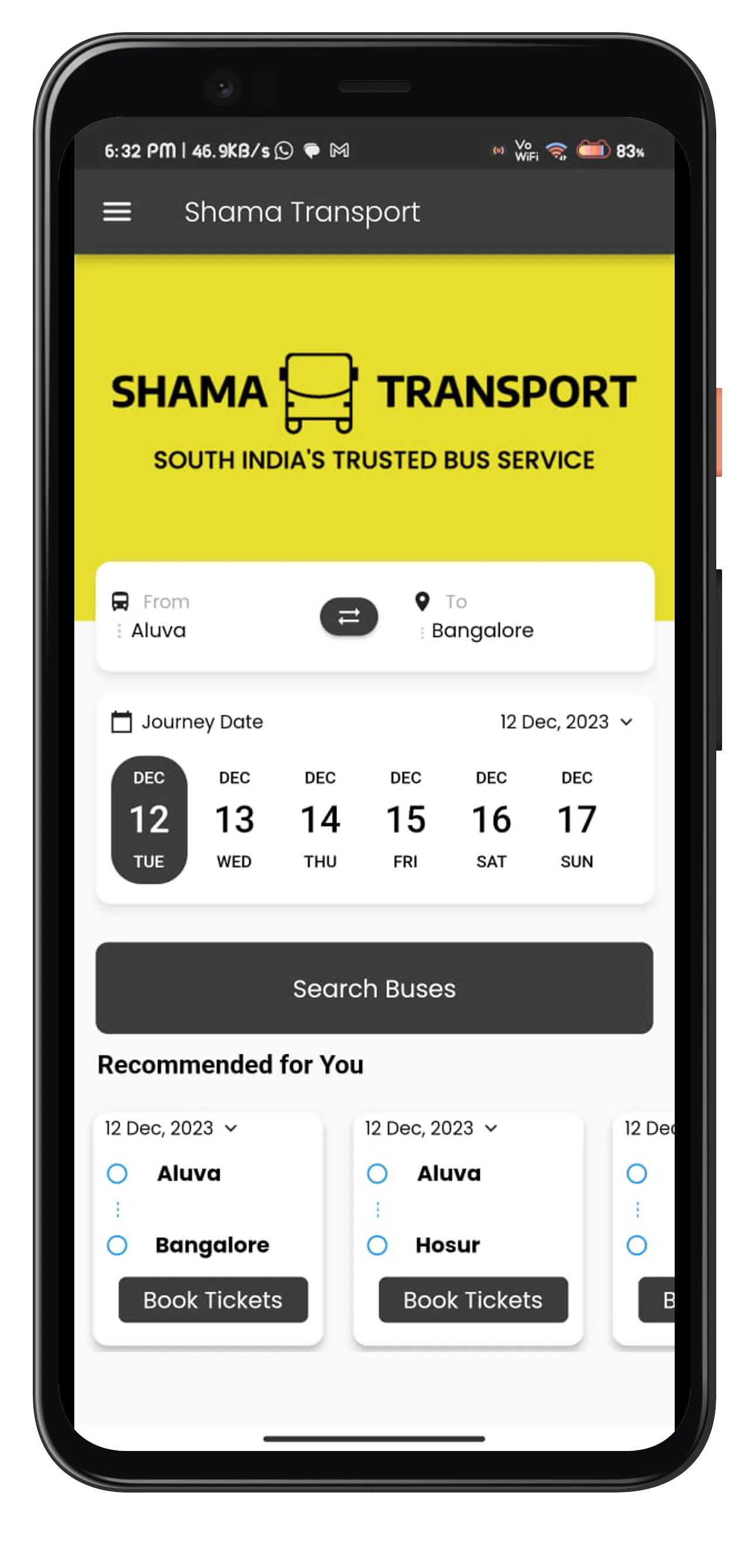 Shama Transport | Indus Appstore | Screenshot