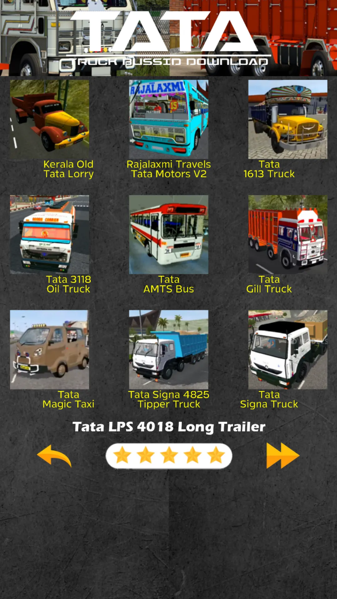 Tata Truck Bussid Download | Indus Appstore | Screenshot