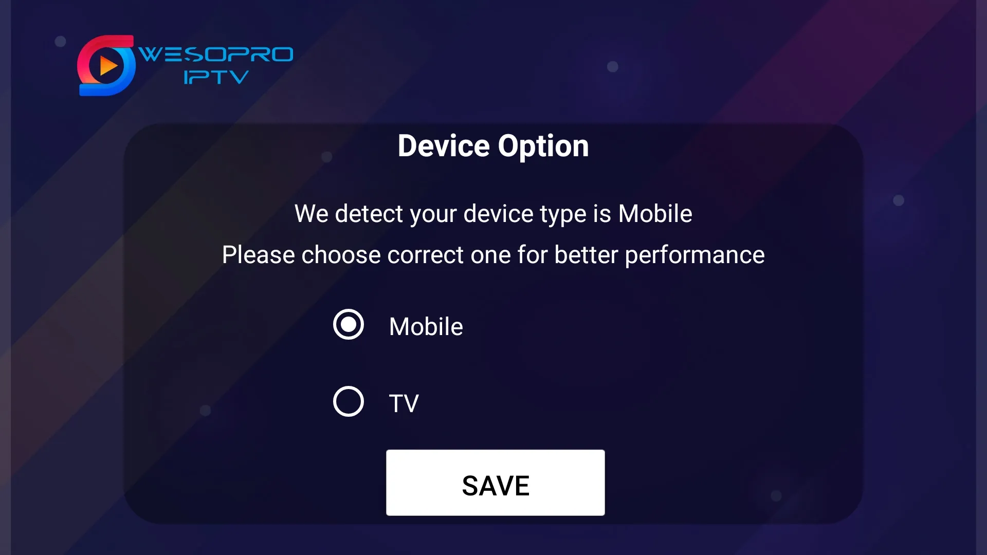 WESOPRO IPTV PRO | Indus Appstore | Screenshot