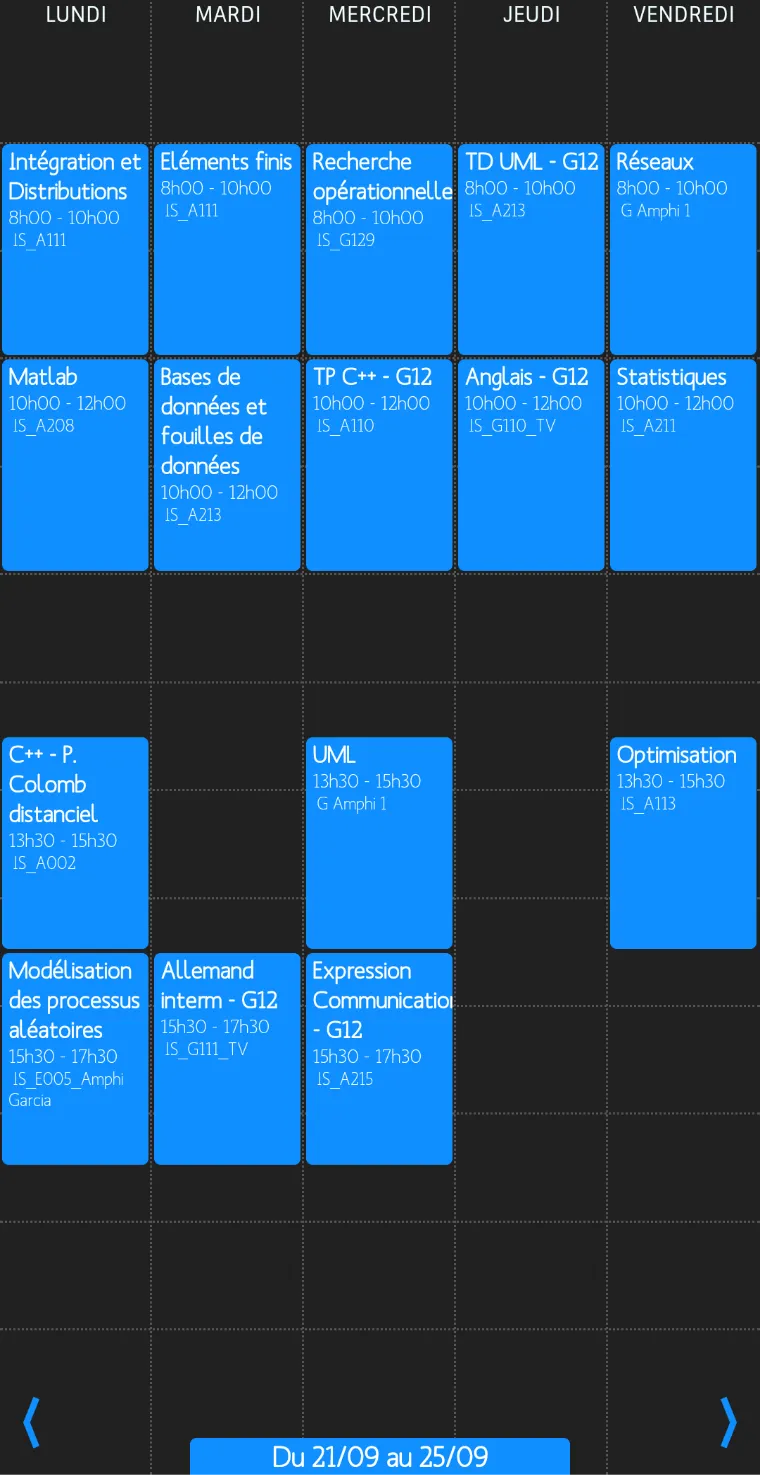 Mon EDT - Emploi du temps UCA | Indus Appstore | Screenshot