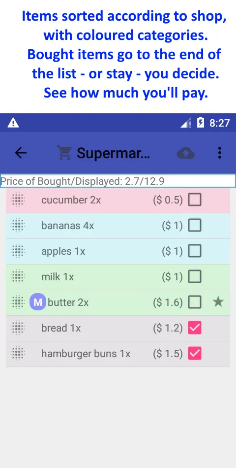 JShopper Shopping List | Indus Appstore | Screenshot