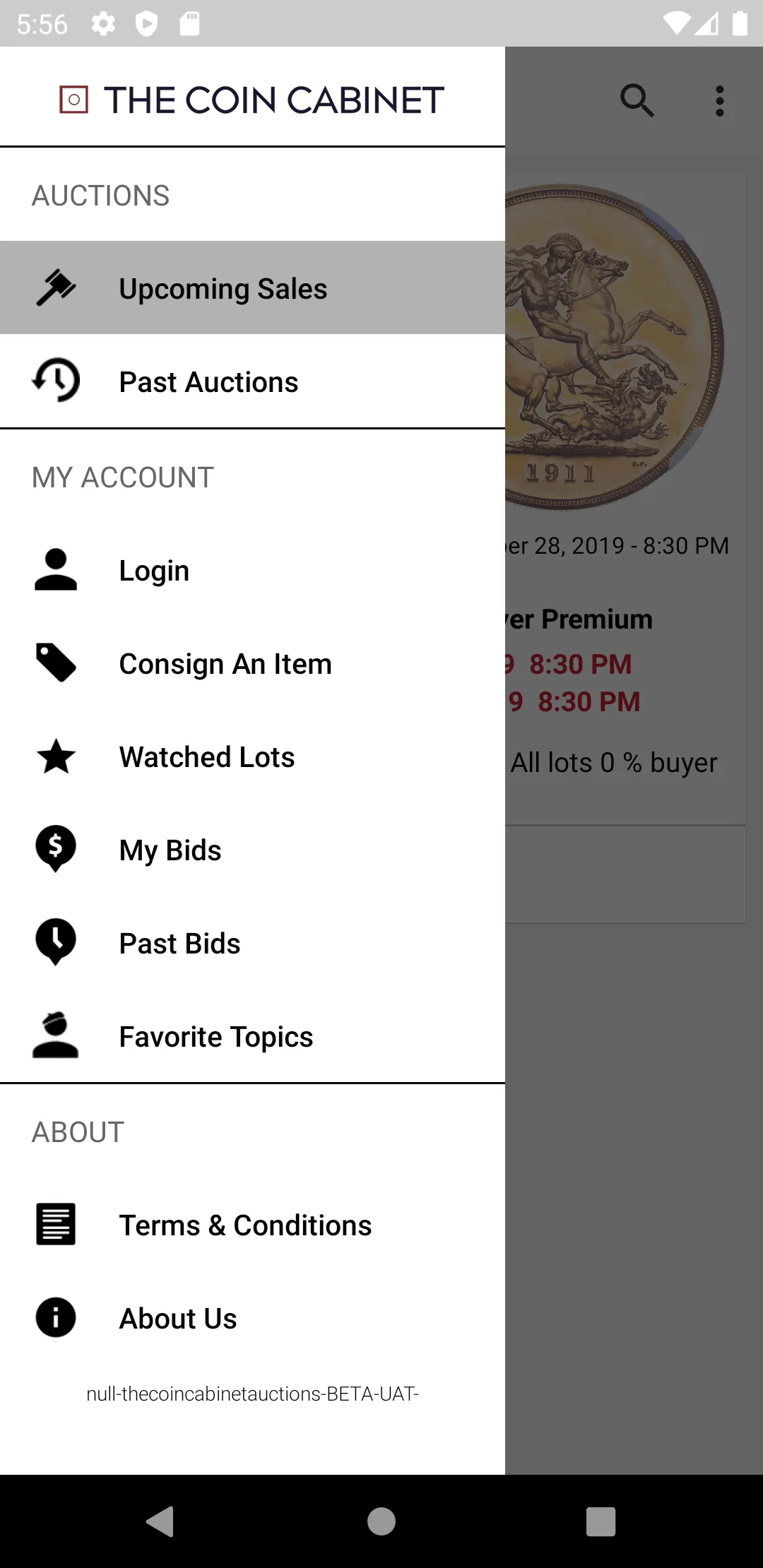 The Coin Cabinet Auctions | Indus Appstore | Screenshot