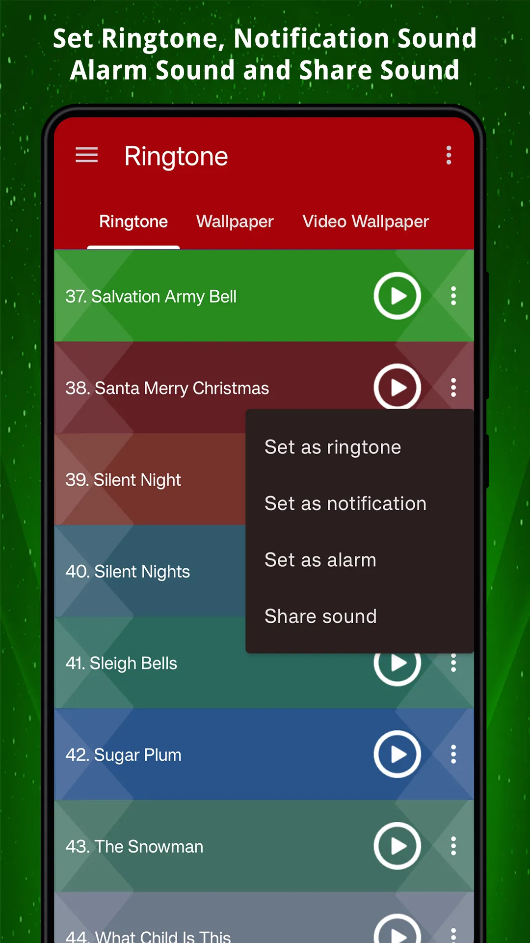 Christmas Ringtone & Wallpaper | Indus Appstore | Screenshot