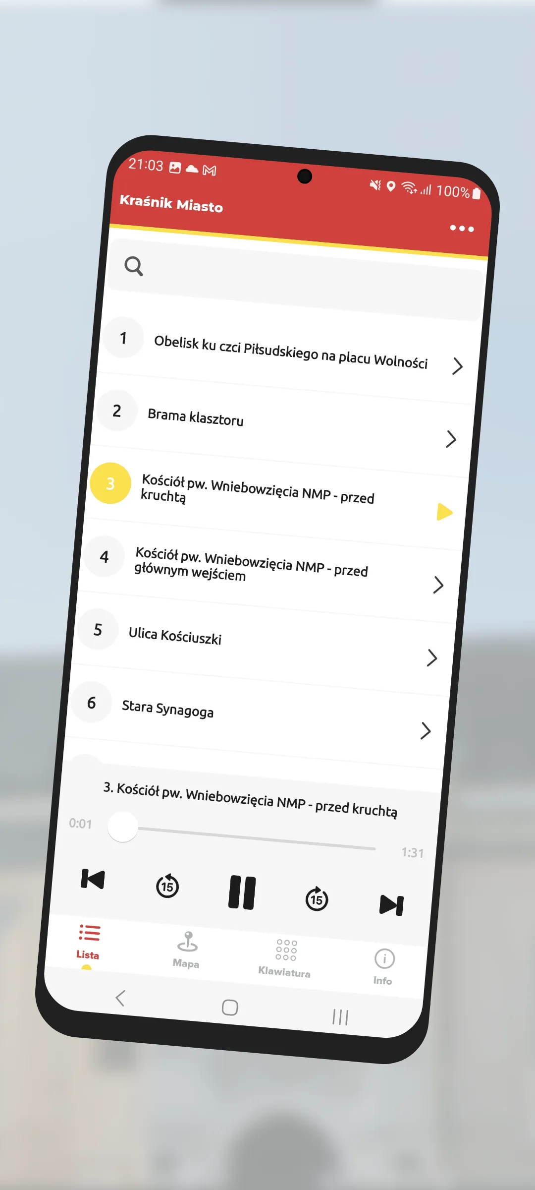 Audioprzewodnik po Kraśniku | Indus Appstore | Screenshot