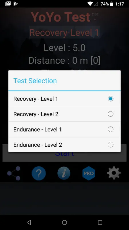 Yo-Yo Intermittent Test | Indus Appstore | Screenshot