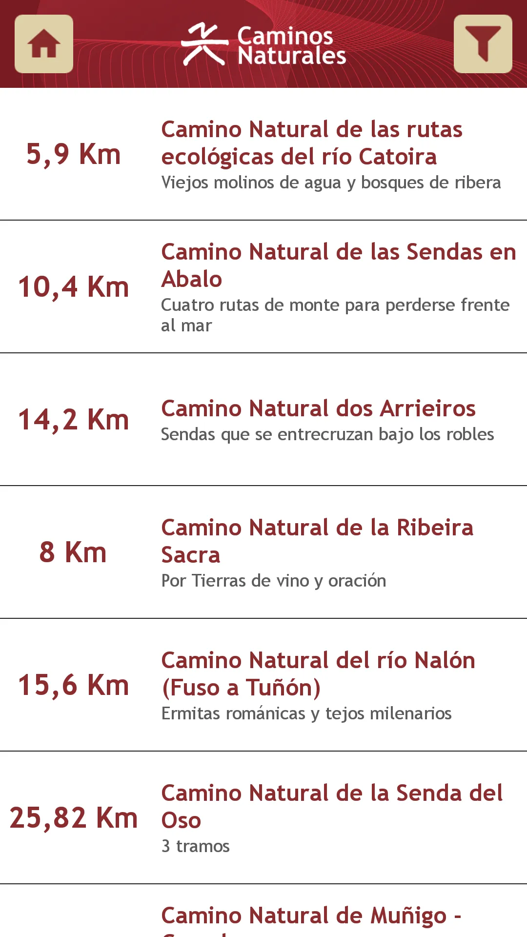 Caminos Naturales | Indus Appstore | Screenshot