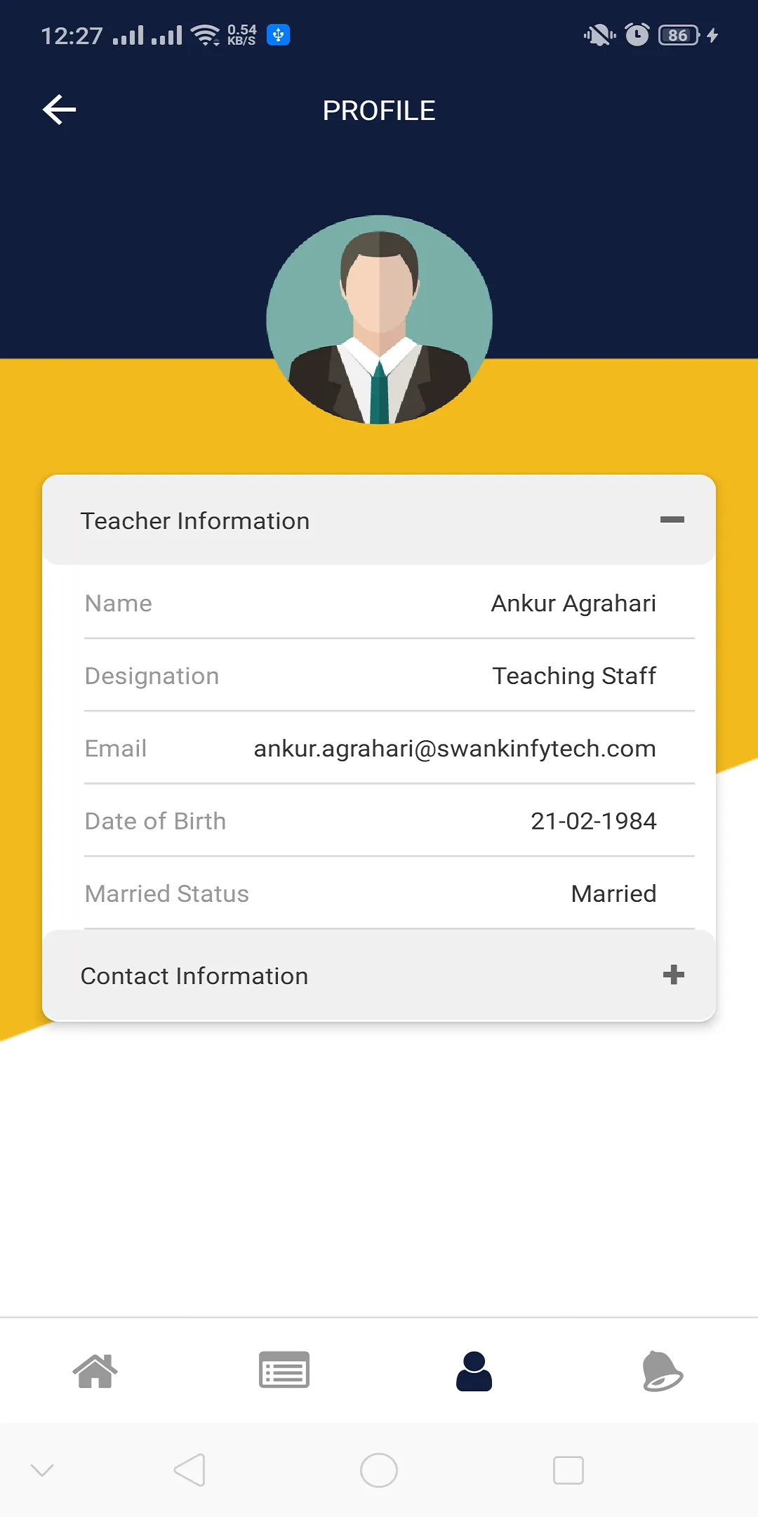 YMCA School Staff | Indus Appstore | Screenshot