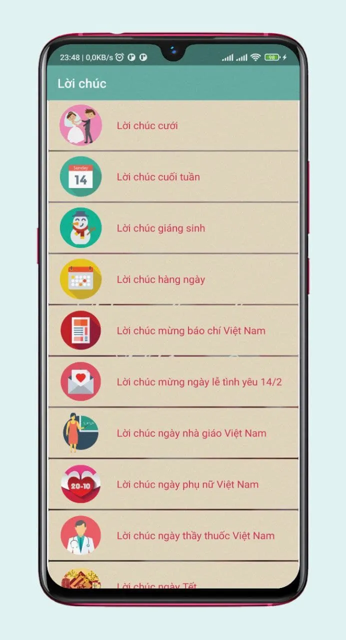 Lời chúc hay mỗi ngày | Indus Appstore | Screenshot