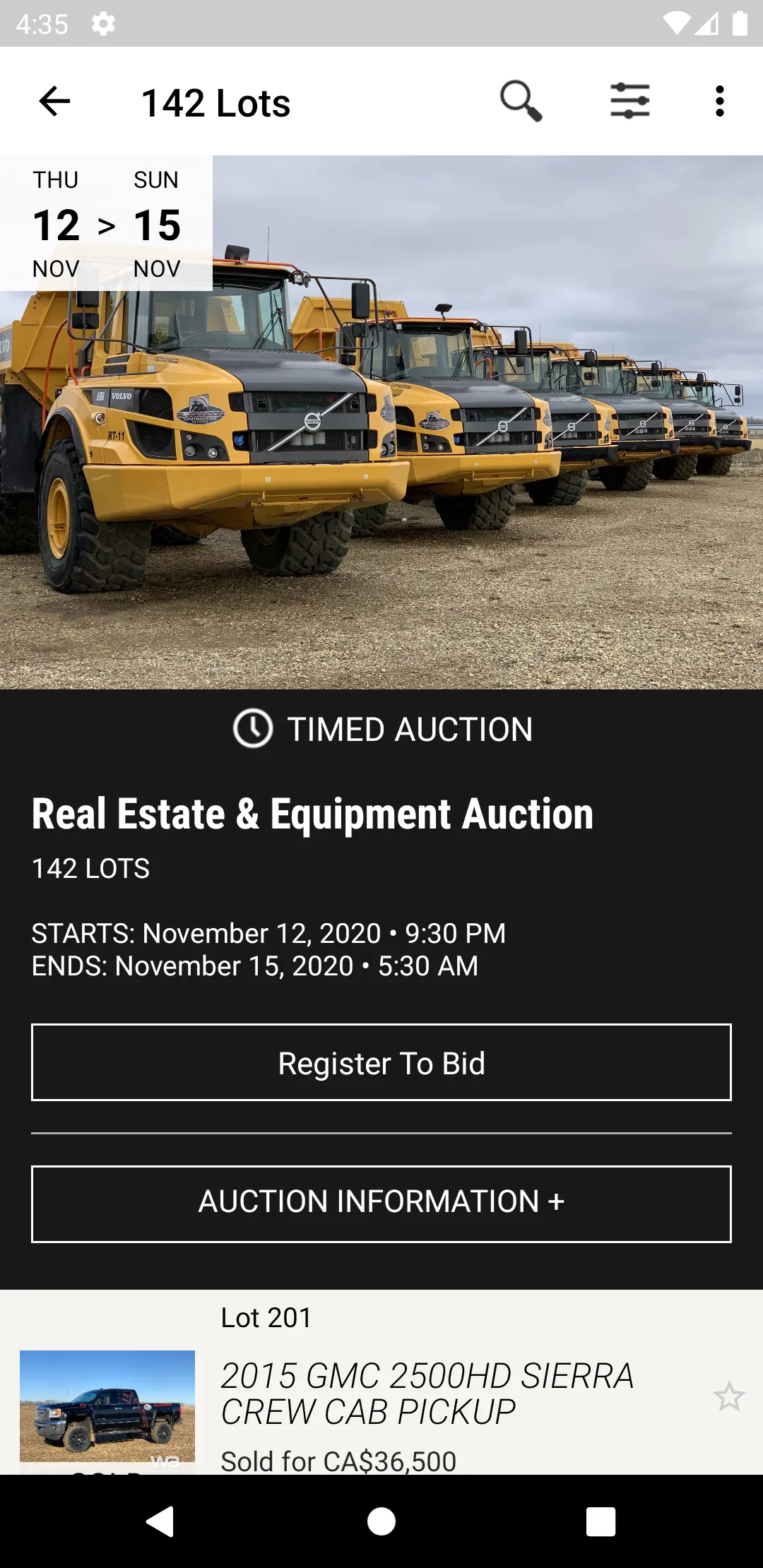 Weaver Auctions | Indus Appstore | Screenshot