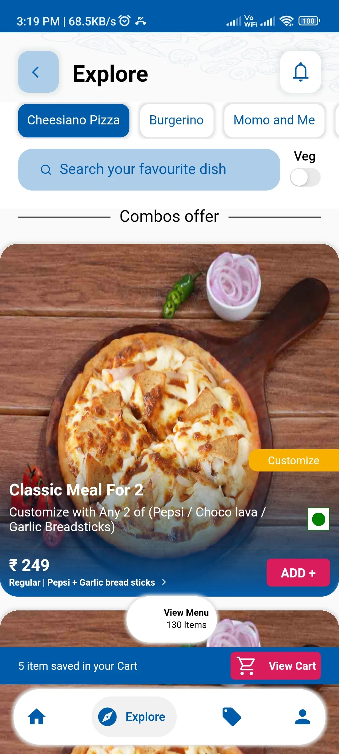 Cheesiano Pizza | Indus Appstore | Screenshot