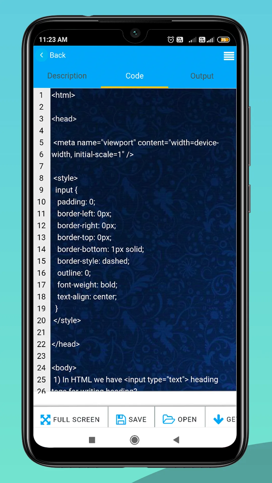 HTML Code Play plus | Indus Appstore | Screenshot