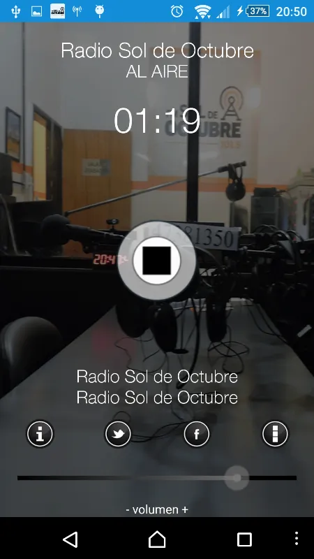 Radio Sol de Octubre | Indus Appstore | Screenshot