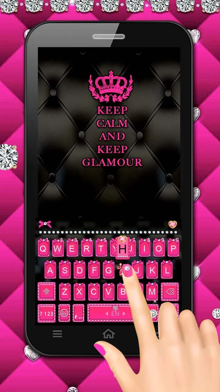 Pink Glamour girl Keyboard The | Indus Appstore | Screenshot