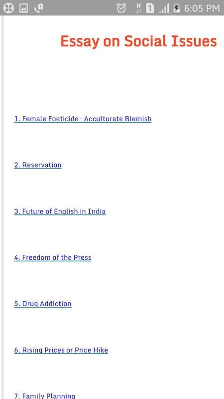 Essays on Social Issues | Indus Appstore | Screenshot