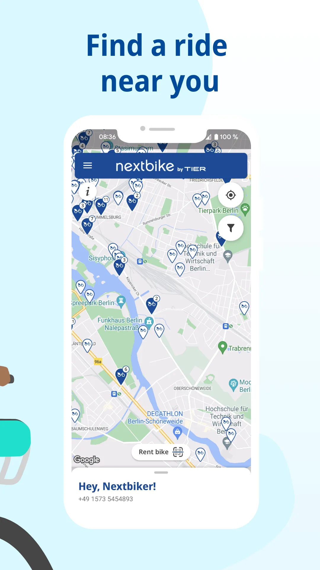 nextbike by TIER | Indus Appstore | Screenshot