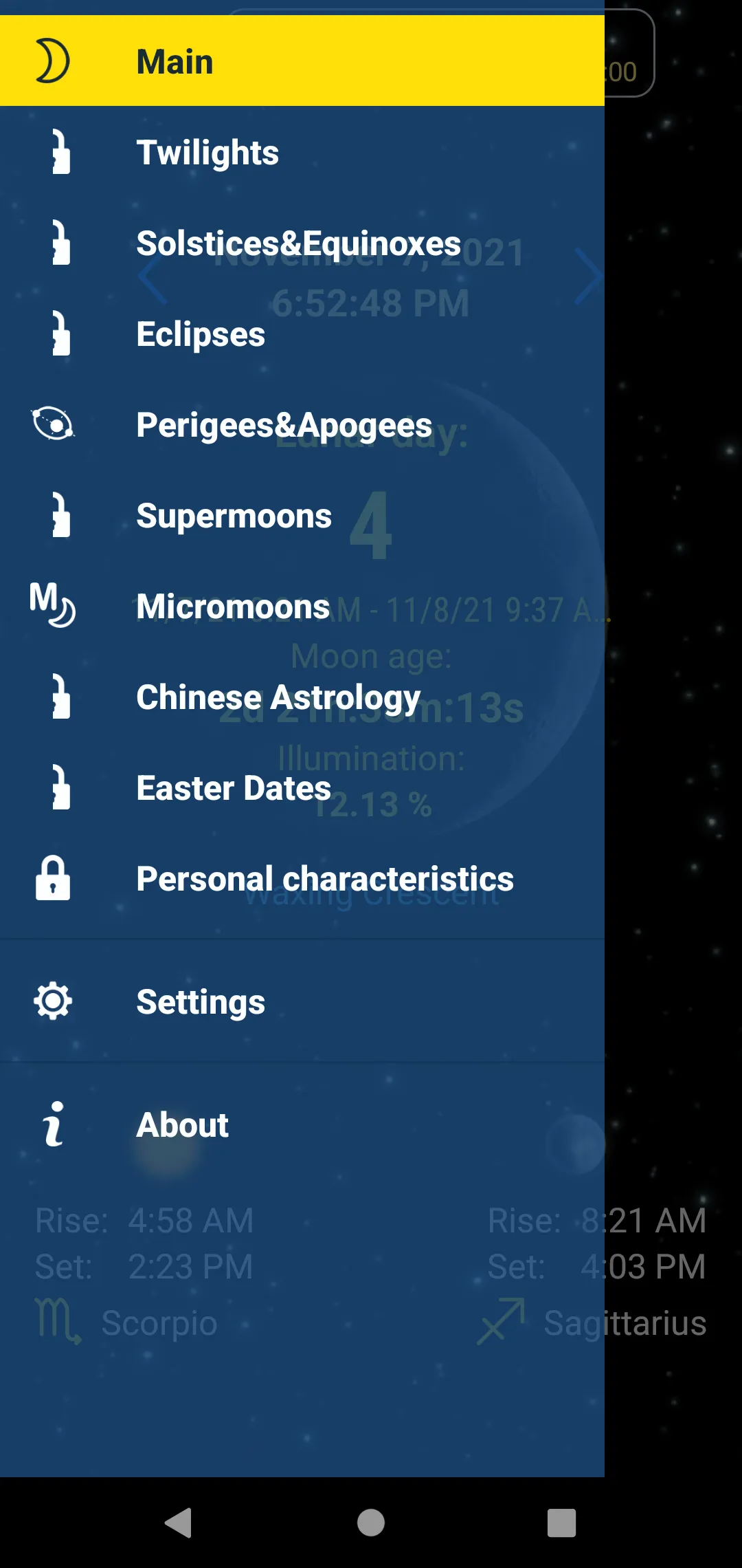 Moon Calendar | Indus Appstore | Screenshot