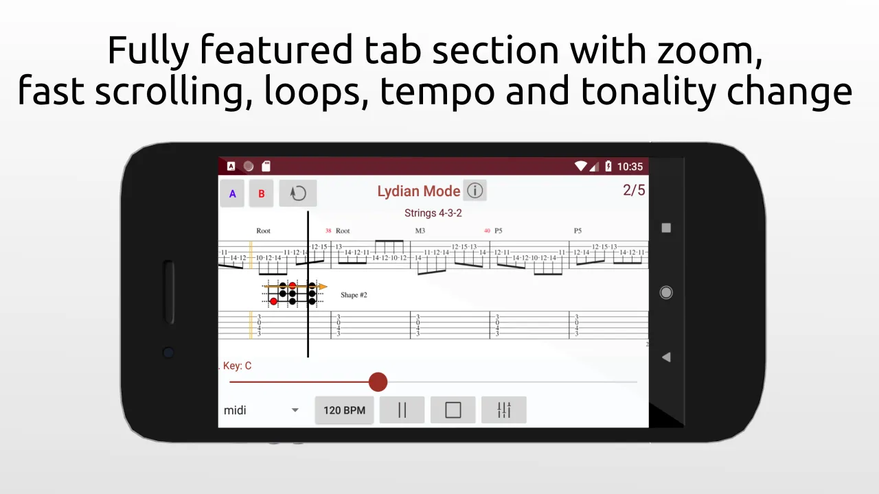 iGuitar Major Scale Modes Lite | Indus Appstore | Screenshot