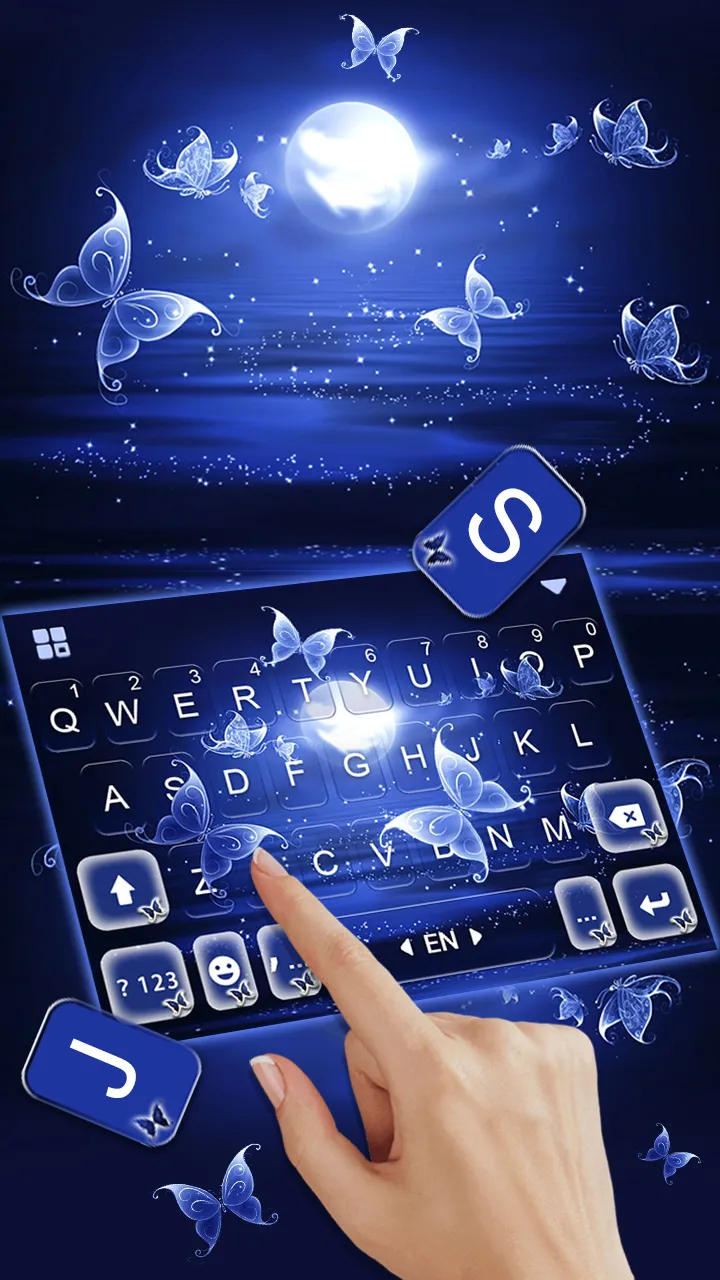 Moonlight Butterfly Keyboard B | Indus Appstore | Screenshot