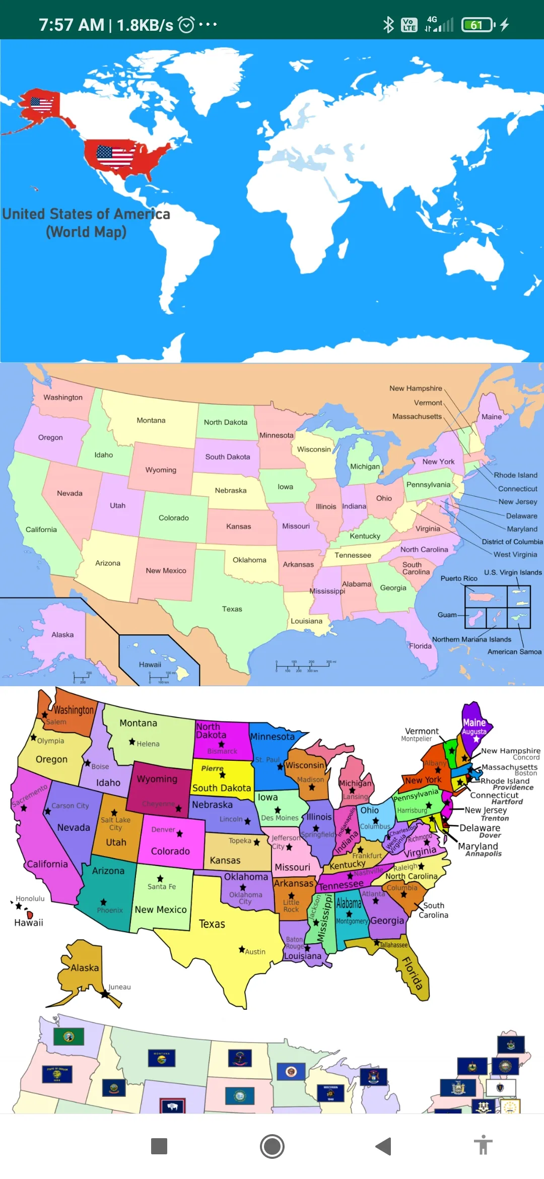 US States Map | Indus Appstore | Screenshot