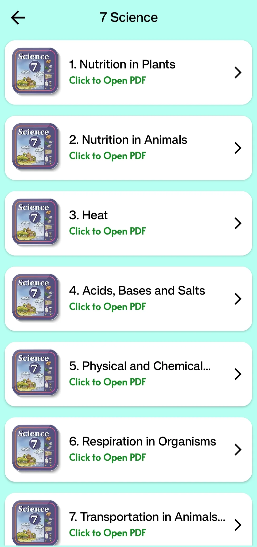 Class 7 Science for 2023-24 | Indus Appstore | Screenshot