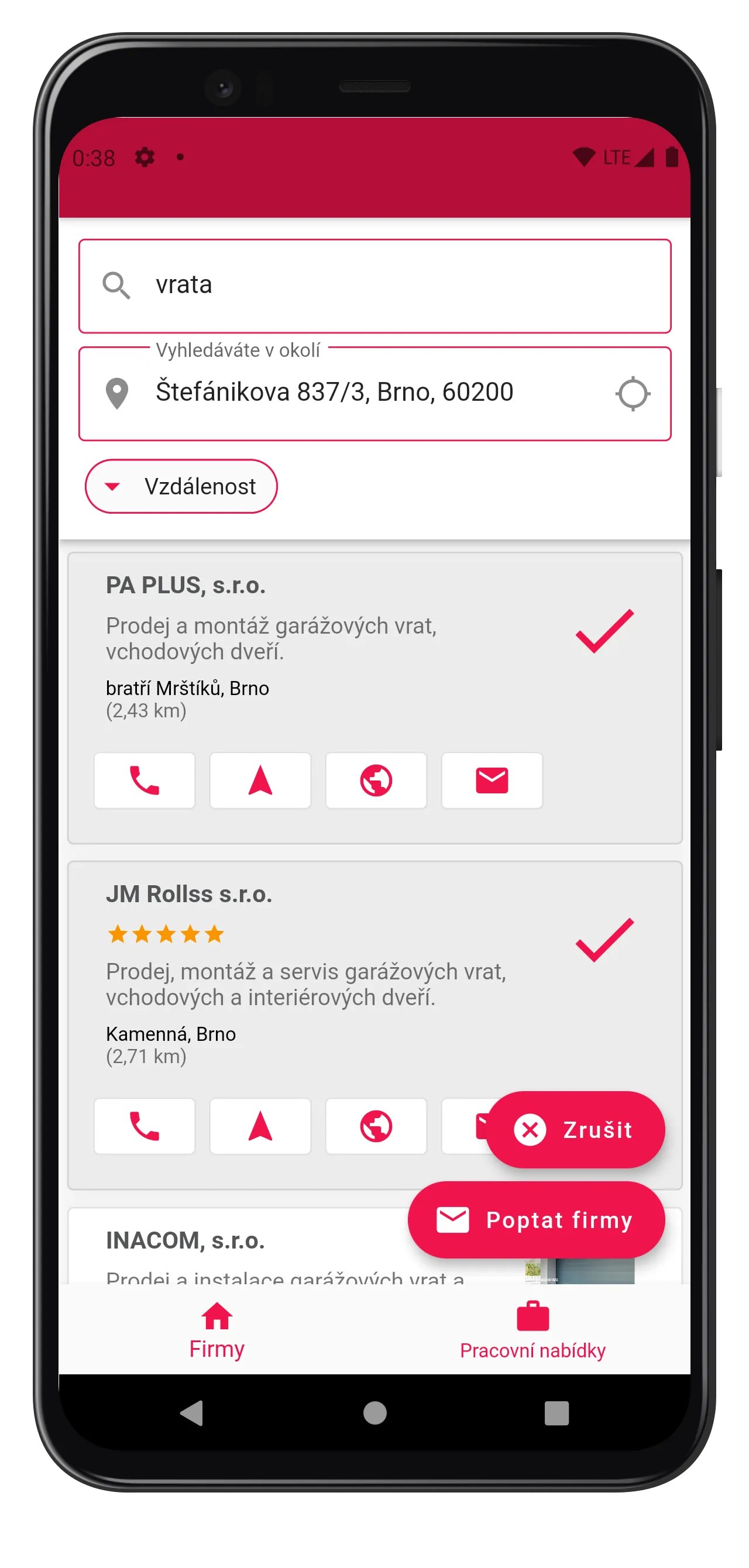 Firmy v dosahu.cz | Indus Appstore | Screenshot