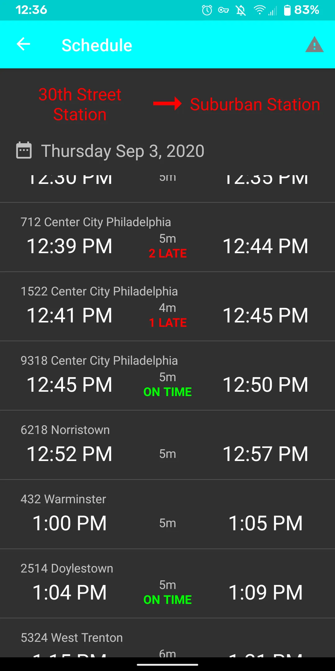 RailMe (PATCO, SEPTA, NJT) | Indus Appstore | Screenshot