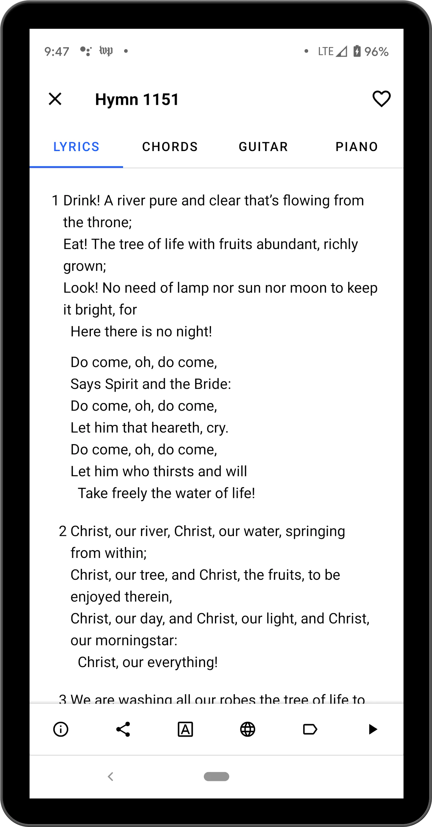 Hymns Mobile | Indus Appstore | Screenshot