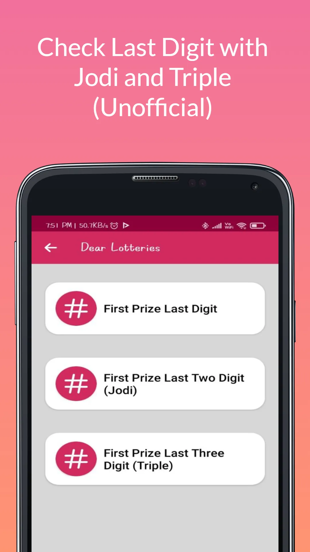 LAST DIGIT - LOTTERY RESULTS | Indus Appstore | Screenshot