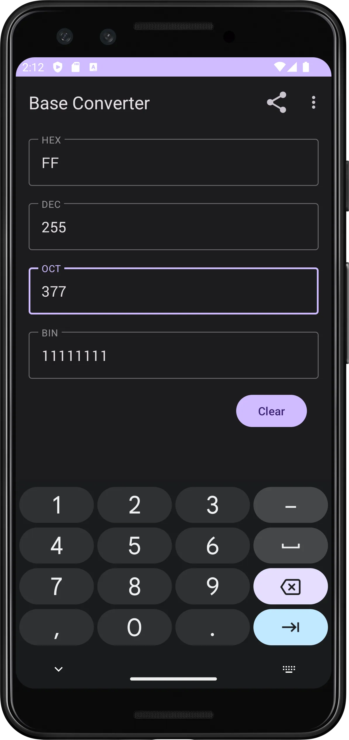 Base Converter | Indus Appstore | Screenshot