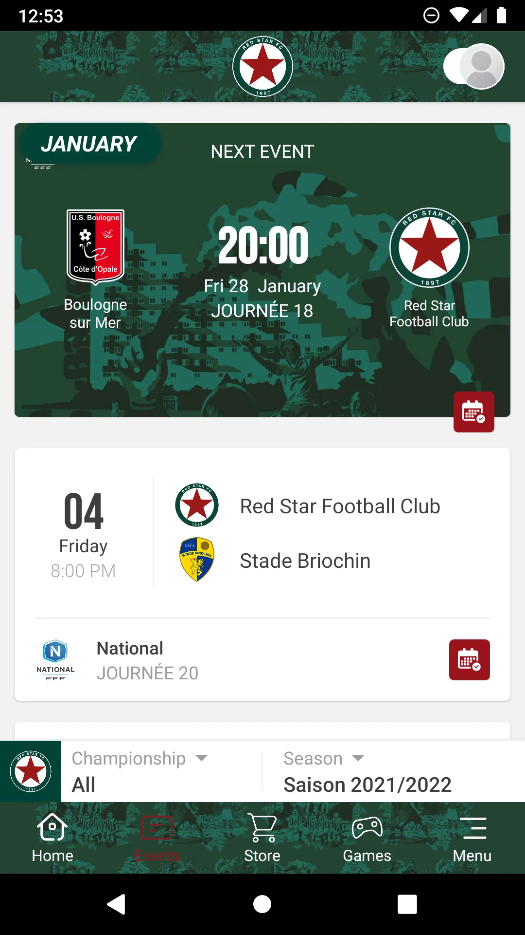 Red Star FC 1897 | Indus Appstore | Screenshot