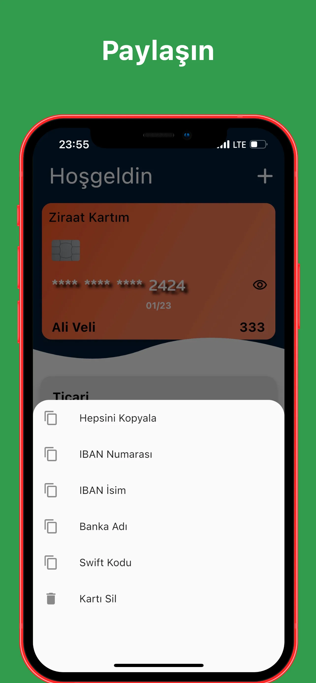 Card IBAN Wallet | Indus Appstore | Screenshot